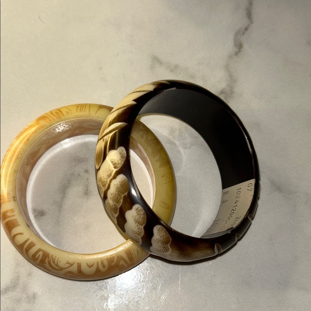Stylish Brown and Cream Bangles
